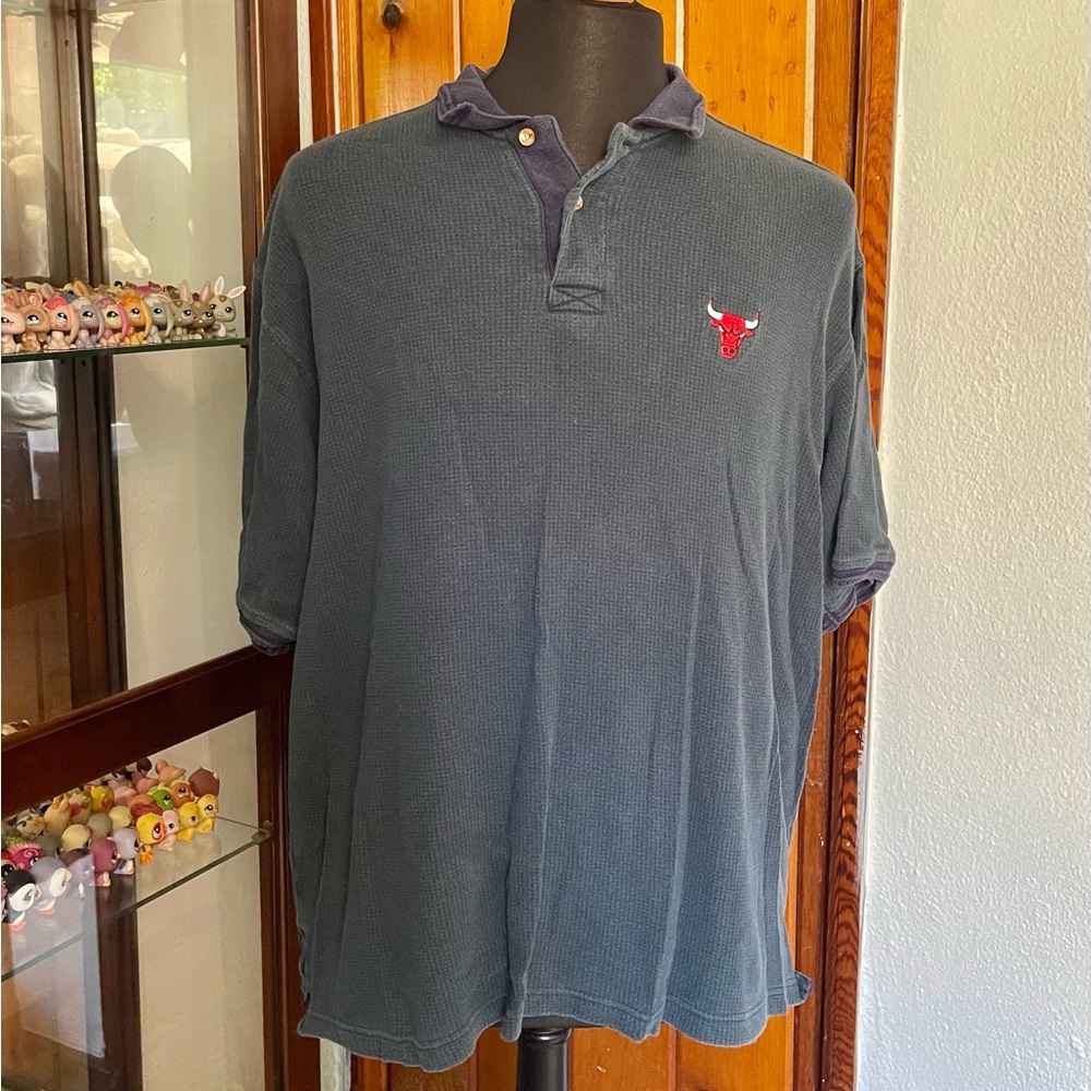 Vintage Chicago Bulls Navy Polo Shirt Size XL